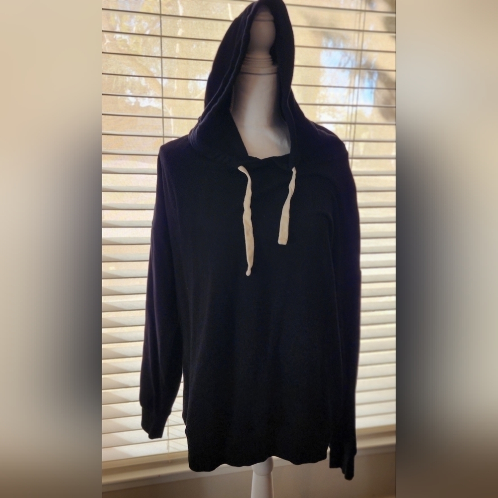 Black hooded sweatshirt
